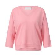 Hemisphere V-neck Knitwear Pink, Dam