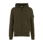 Stone Island Stilfull Dragkedja Hoodie Green, Herr