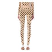 Marine Serre Måne Allover Leggings Brown, Dam