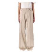 Haikure Twill Stil Byxor Beige, Dam