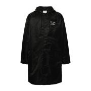 Drole de Monsieur Parka Jacka med Slogan Print Black, Herr