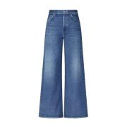 Rag & Bone Vida Ben Denim Stil Byxor Blue, Dam