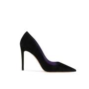 Paris Texas Svart Sammet Stilett Pump Black, Dam