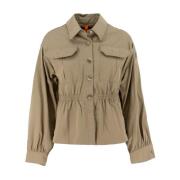 Parajumpers Arbetskläder Twill Jacka med Skjortkrage Beige, Dam