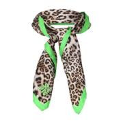 Marc Cain Sidenscarf med leopardtryck Multicolor, Dam