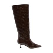 Stuart Weitzman Brun Krokodileffekt Ankelboots Brown, Dam