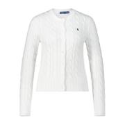 Polo Ralph Lauren Bomullskabelstickad Kofta White, Dam