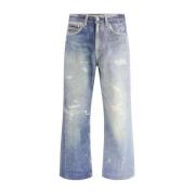 Our Legacy Slitna Mid-Rise Jeans med Femficksdesign Blue, Herr