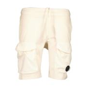 C.p. Company Stiliga Bermuda Shorts för Män White, Herr