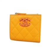 Chanel Vintage Pre-owned Laeder plnbcker Yellow, Dam