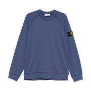 Stone Island Blå Crew Neck Raglan Tröja Blue, Herr