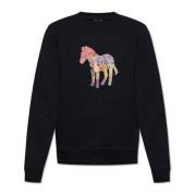 PS By Paul Smith Sweatshirt med logotyp Black, Herr