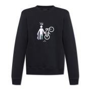 PS By Paul Smith Sweatshirt med brodyr Black, Herr