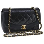 Chanel Vintage Pre-owned Laeder axelremsvskor Black, Dam