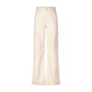 Isabel Marant High-Waist Wide Leg Jeans Beige, Dam