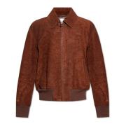 Alexander McQueen Läderjacka med vintageeffekt Brown, Herr