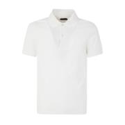 Tom Ford Vit Cut and Sewn Polo White, Herr