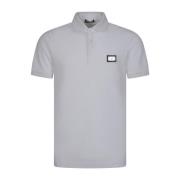 Dolce & Gabbana Logo-patch polotröja i vitt White, Herr