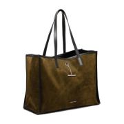 Alexander McQueen Elegant Toteväska med Hänge Brown, Herr