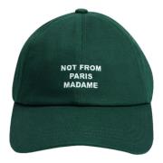 Drole de Monsieur Mörkgrön Slogan Keps Green, Unisex