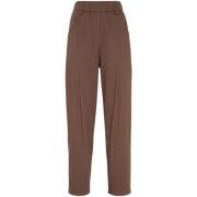 Brunello Cucinelli Bruna Byxor Elegant Stil Brown, Dam