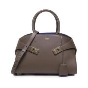 Salvatore Ferragamo Bruna Ferragamo Väskor, 98% Bomull Brown, Dam