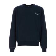 A.p.c. Stilren mörkblå bomulls sweatshirt Blue, Herr