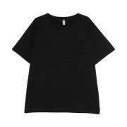 Moschino Svart Bröstficka Rund Hals T-shirt Black, Herr