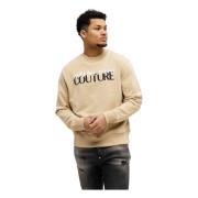 Versace Jeans Couture Logo Sweater Beige Herr Beige, Herr