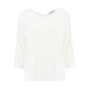 Le Tricot Perugia Blouses White, Dam