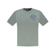 North Sails Grön Bomull T-shirt Green, Herr