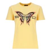 Etro Gul Bomull T-shirt med Logobroderi Yellow, Dam