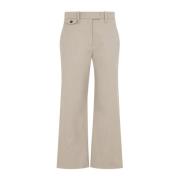 Brunello Cucinelli Coloniale Chino Cropped Pants Beige, Dam