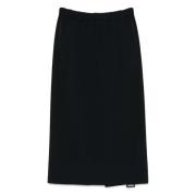 Aspesi French Terry Maxi Kjol Black, Dam