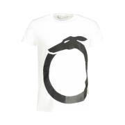 Trussardi Bomull T-shirt med tryckt logotyp White, Herr