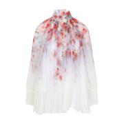 Zimmermann Blommig Crush Smock Blus Multicolor, Dam