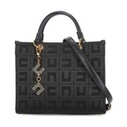 Elisabetta Franchi Elegant Svart Shoppingväska med Charms Black, Dam