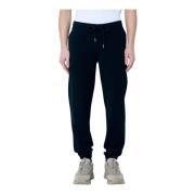 Moncler Logo Track Pant med elastisk fåll Black, Herr