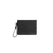 Emporio Armani Grundläggande Clutch Väska Black, Herr