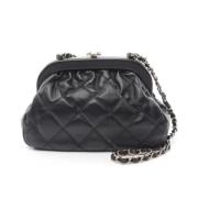 Chanel Vintage Pre-owned Laeder crossbodyvskor Black, Dam