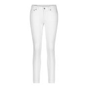 Dondup Super Skinny Ankle Jeans med Dragkedja & Knappstängning White, ...