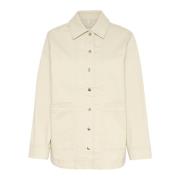 Part Two Fransk Ek Jacka med Oversized Fickor Beige, Dam