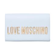 Love Moschino Stilig PU Axelväska i Sky Blue, Dam