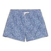 Fedeli Polyester Badshorts med Elastiskt Band Blue, Herr