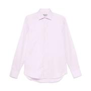 Canali Rosa Oxford Skjorta med knappar Pink, Herr