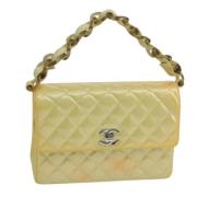 Chanel Vintage Pre-owned Laeder handvskor Yellow, Dam