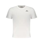 Kappa Bomull T-shirt med broderat logotyp White, Herr