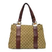 Gucci Vintage Pre-owned Canvas totevskor Beige, Dam