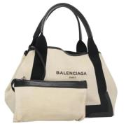 Balenciaga Vintage Pre-owned Canvas handvskor White, Dam