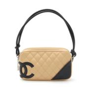 Chanel Vintage Pre-owned Tyg handvskor Beige, Dam